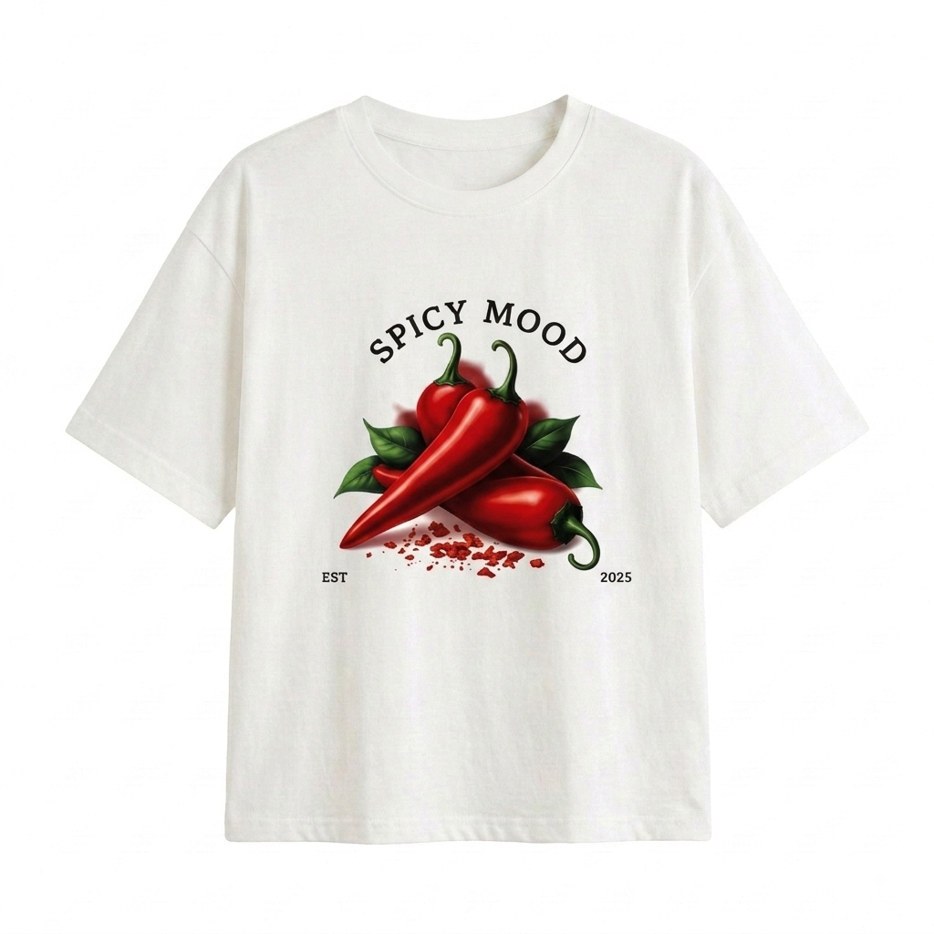 تیشرت باکسی زنانه مدل Spicy Mood