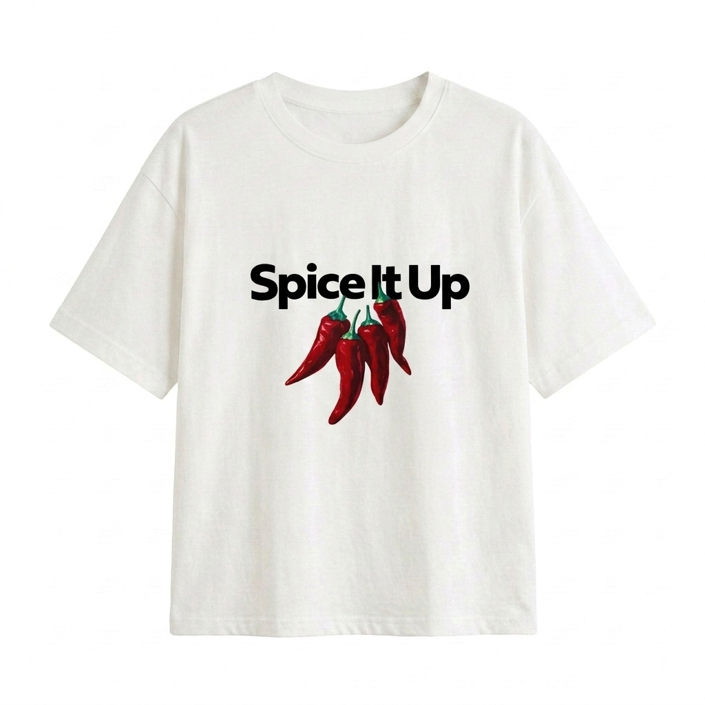تیشرت باکسی زنانه مدل Spice it up