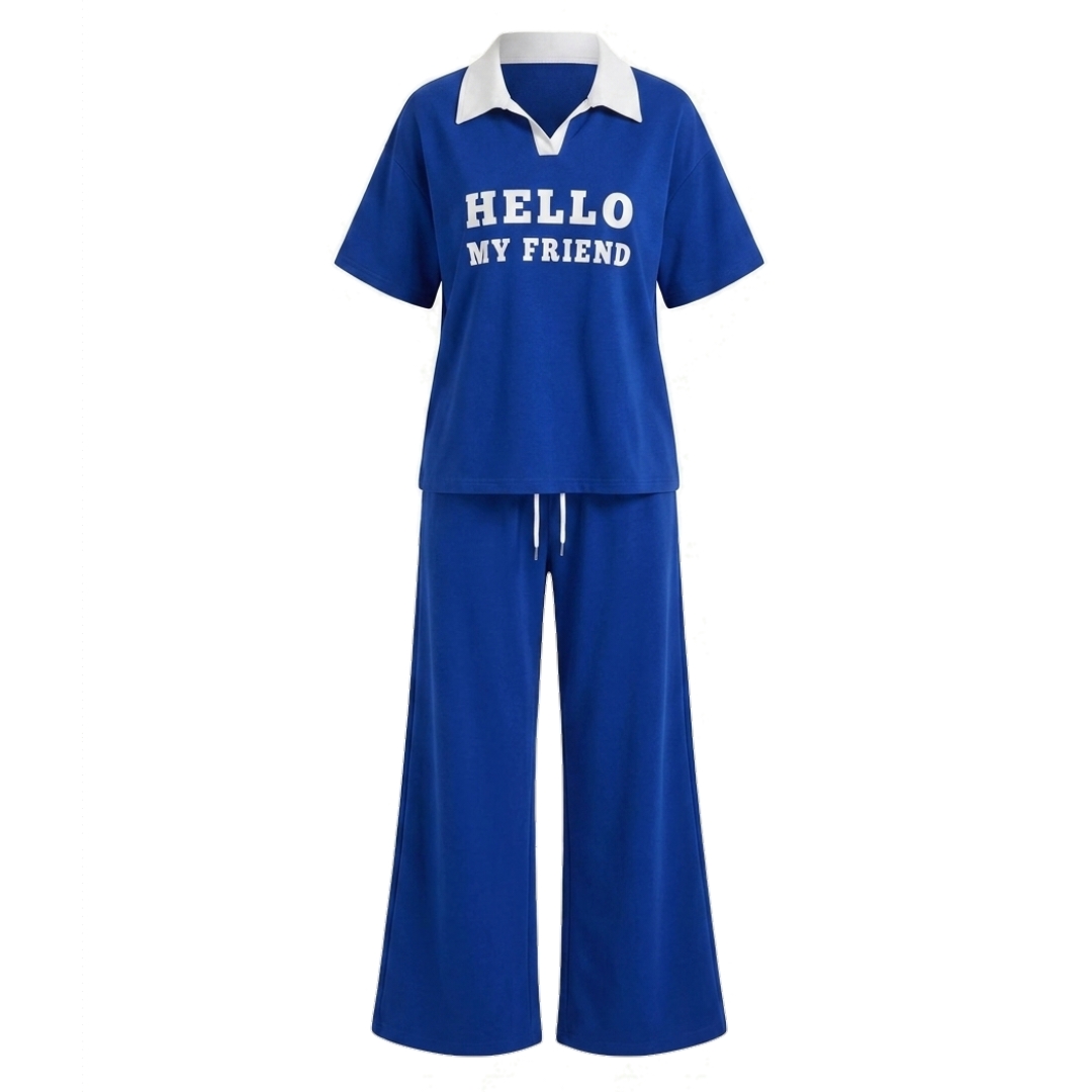 ست تی‌شرت شلوار زنانه مدل Hello